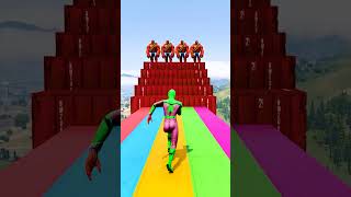 GTA 5 Epic Water Ragdolls | Spider-Man Jumps / Fails ep.15535 #shorts