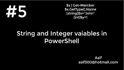 String and Integer Variables Powershell