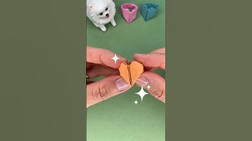 DIY Cute Paper Ring Tutorial😍❤️| Origami Ring | Easy DIY for kids #shorts #origami #paperring