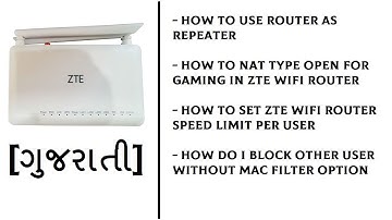 How To Set ZTE Wifi Router Speed Limit Per User | How to NAT Type Open For Gaming In ZTE Wifi Router