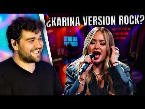 KARINA SHOCKED US ALL by Singing ROCK! | Karina - Díganle/Con la Misma Moneda | REACTION