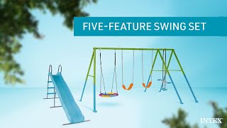 INTEX® GREEN AND BLUE SAUCER AND SWING DELUXE FIVE FEATURE SET