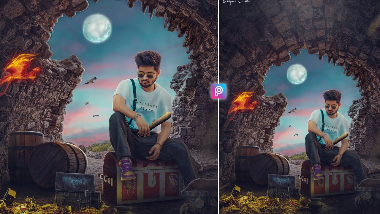 Gold Cave Photo Manipulaton Tutorial 2022 | Creative Photo Editing - Shipan Edits