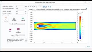 COMSOL Application Builder: Flow Past a Cylinder screenshot 1