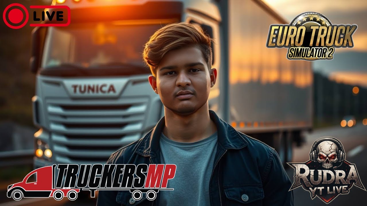 TRUCKERSMP LIVE | ETS2 LIVE | HINDI GAMEPLAY | INDIAN CARRIERS | RUDRA YT LIVE 