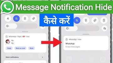 whatsapp message notification hide kaise kare || How to hide whatsapp message notification