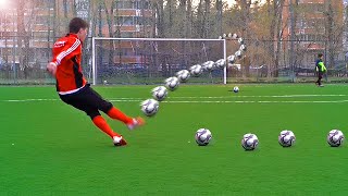Crazy Free Kick Tutorial - How To Shoot A Knuckleball(Обучение удару с изменением траектории полета | Knuckleball Tutorial • Видео-урок: Как бить так, чтобы мяч в полете..., 2015-02-05T18:00:01.000Z)