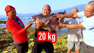 Đi Biển Gặp Cá Mú Siêu To nặng 20kg -  SON DUOC VLOG