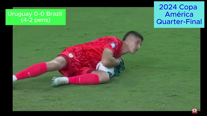 Copa América (2024) quarter-final Uruguay (0-0) Brazil (4-2 pens). Brazil out of the  semi-final!