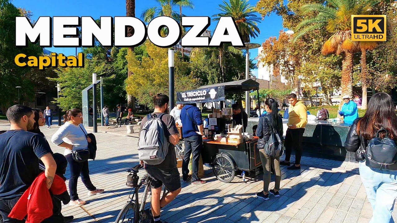 MENDOZA · La JOYA de los ANDES (Walking Tour) | ARGENTINA 🇦🇷