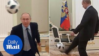 President Putin Shows-Off Footie Skills With 100 Days To World Cup - Daily Mail