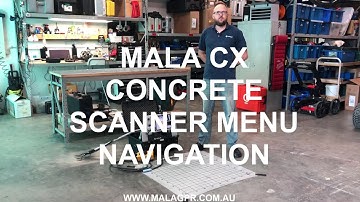 MALA CX Concrete Scanner Menu Navigation