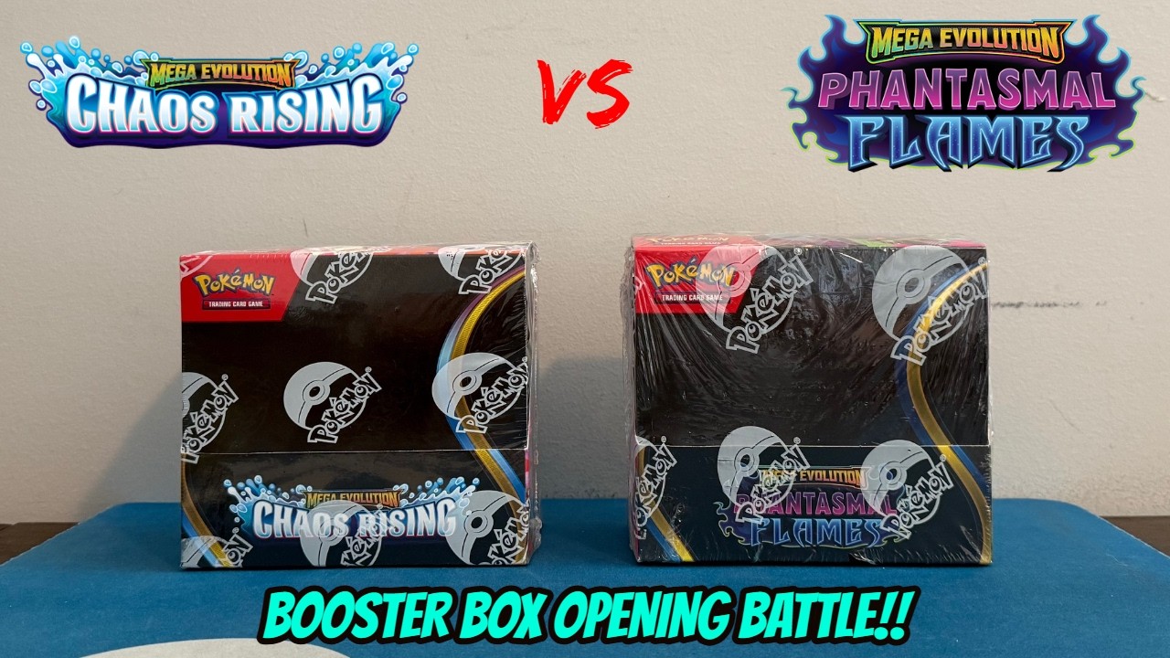 CHAOS RISING BOOSTER BOX vs. PHANTASMAL FLAMES BOOSTER BOX Pokemon Card  Opening Battle!