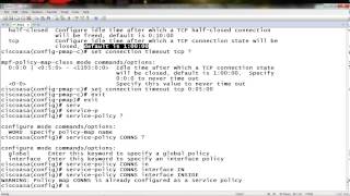 Configuring connection timeout on cisco ASA