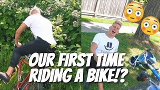 LEARNING TO RIDE A BIKE AS AN ADULT!? - Voros Twins