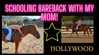 Bareback Schooling with My Mom | Western Riding at the Barn @Ridewithaubrey 