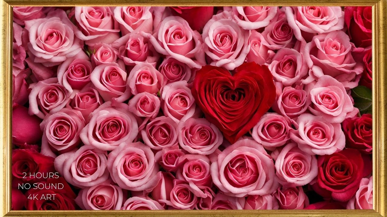 Red Roses | 2 Hours Ambient Art for TV & Screens