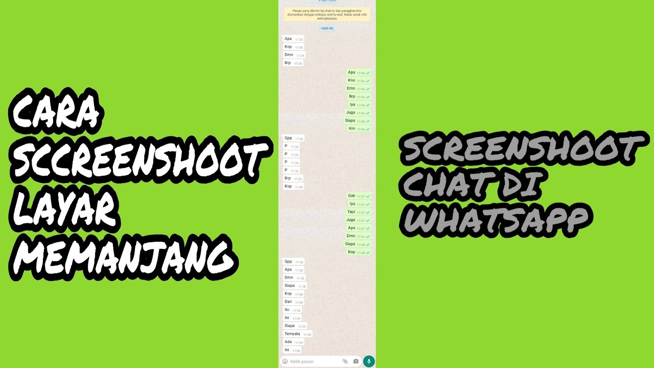 Cara screenshot panjang whatsapp di android 