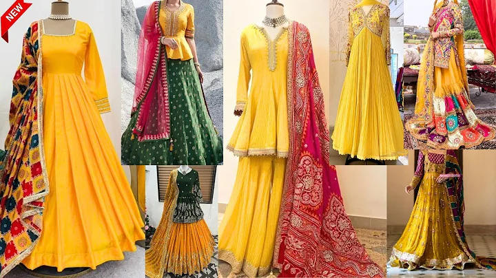 Modern Girls Haldi Ceremony Trending Yellow Outfits Forever |#haldiceremony #dressdesighn #fashion