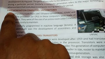 Class-5  Computer  Chapter-1(Generations of Computer) Part-1 By: Kishan Sir