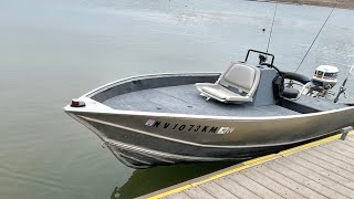 14ft Gregor Aluminum Boat converted to a DIY Bass Boat powered by an Evinrude 35hp short shaft