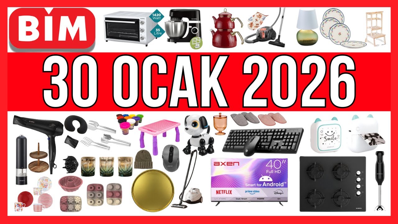 KIŞ İÇİN GİYSİLER, MUTFAK ÜRÜNLERİ, ELEKTRONİK NE ARARSAN BURADA ! BİM 30 OCAK 2026 CUMA AKTÜELİ