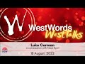 Westwords westtalks  luke carman