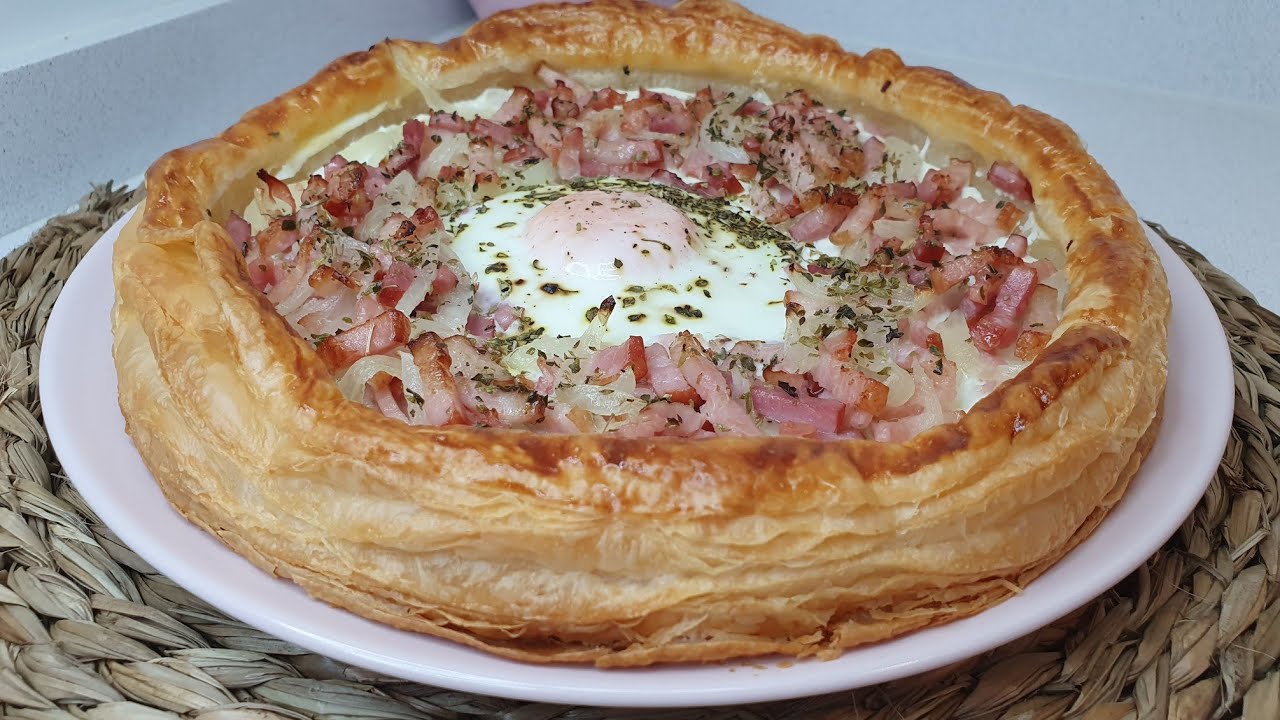 ✅️ TARTA SALADA DE HOJALDRE. SAVORY PUFF PASTRY TART. Fácil y rápida! #tarta #nuberosaylila