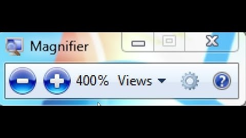 Use and adjust inbuilt pc magnifier