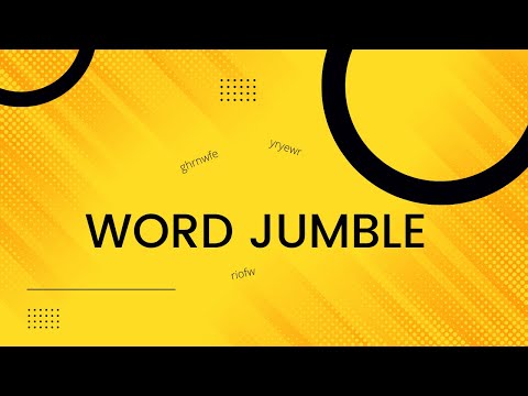 How to... Word Jumble