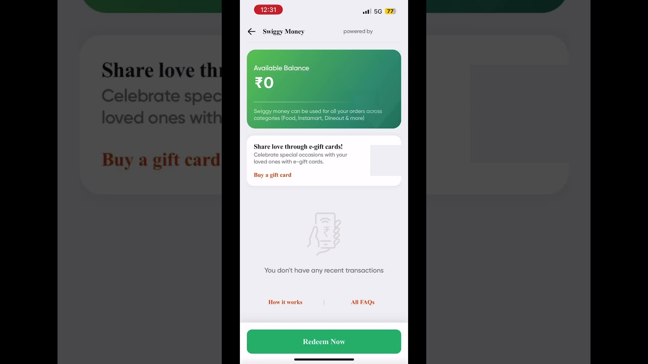 Watch How to add swiggy gift card ? #swiggy #gift #card on YouTube Watch How to add swiggy gift card ? #swiggy #gift #card on YouTube