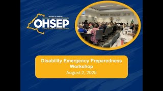 LCG Disability Disaster Preparedness Workshop Hour Two