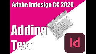 Adobe Indesign CC 2020- Adding Text #adobe #adobeindesigncc #text