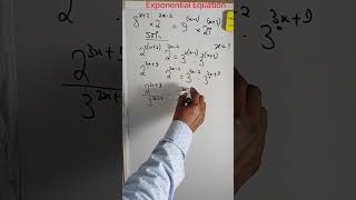 problem Solving on Exponential Equation #exponentialequation
