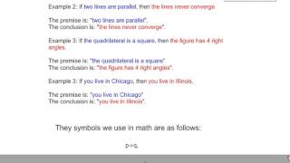 intro to conditional statements - identifying premises and conclusions
