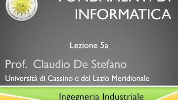 Lezione 5a Fondamenti di Informatica