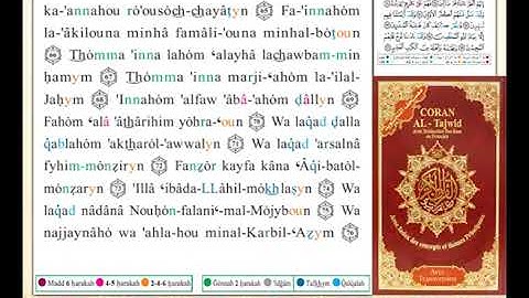 ختمة من مصحف التجويد باللغة الفرنسية الصفحة رقم 448