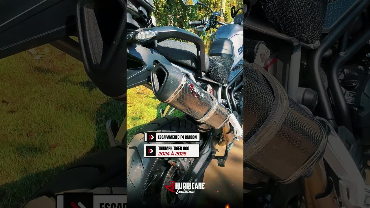Capa do vídeo Escapamento F4 Carbon Triumph Tiger 900 2024 a 2026