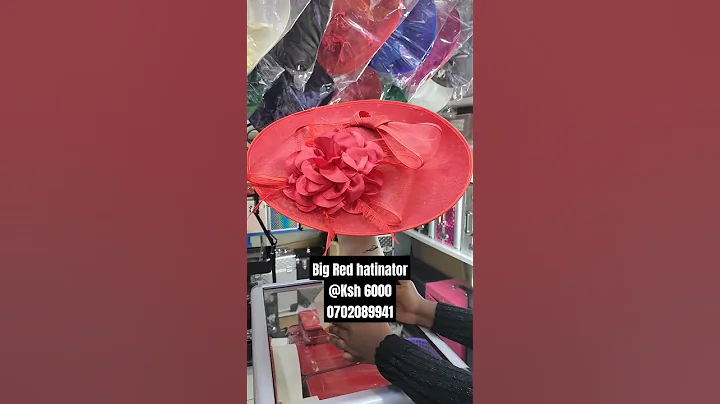 Red hatinator/ fascinator with a pushback band ideal for women with hair or without hair. #bald #hat