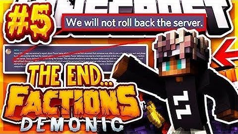 THE END... + WE GOT RAIDED AND GLITCHED INTO! | Minecraft FACTIONS Series #5 (VanityMC Demonic)