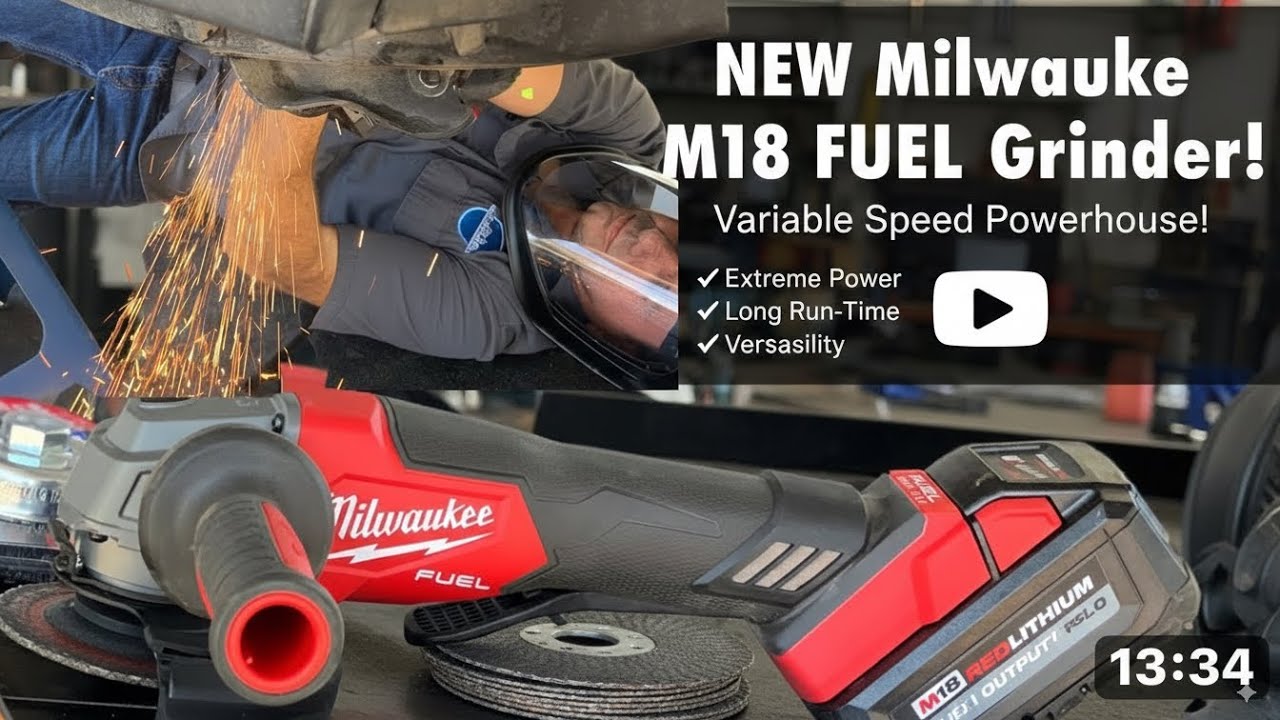 Sparks Flying With The Milwaukee Tool M18 4 1/2 Angle Grinder YouTube