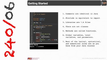 CSE240 | Programming Languages | Getting Started with C