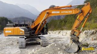 HITACHI 350 Excavator DIGGING Gravel #hitachi #heavyequipment #excavator #digger #escavatore