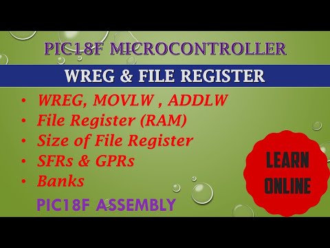 Working Register in PIC microcontroller || File Register in PIC|| GPR versus SFR in File Register