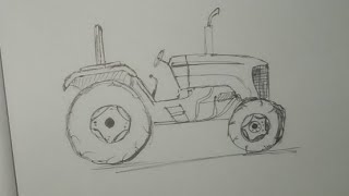 how to draw a tractor drawing for beginners step by step |