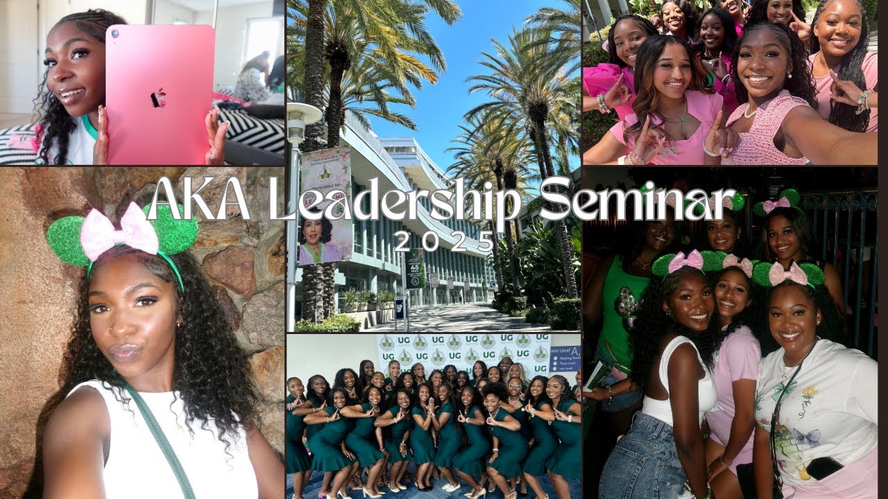 AKA Leadership Seminar 2025 Vlog! 💖💚 | disneyland, pink iPads, vendors haul, sister time |