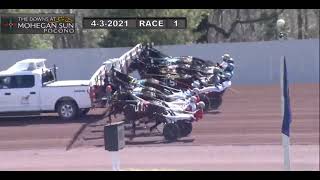 Mohegan Sun Pocono Downs - Races (1 Through 5 ) Saturday April 3, 2021