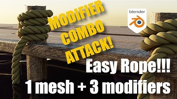 Modifier Combo Attack! Screw + Array + Curve = Rope!