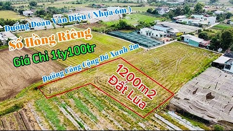 1200m2 Đất Lúa Sổ Hồng Riêng Giá Siêu Rẻ Chỉ Có 1 Lô Duy Nhất Lô 2 Tuyến Đường Đoàn Văn Diệu