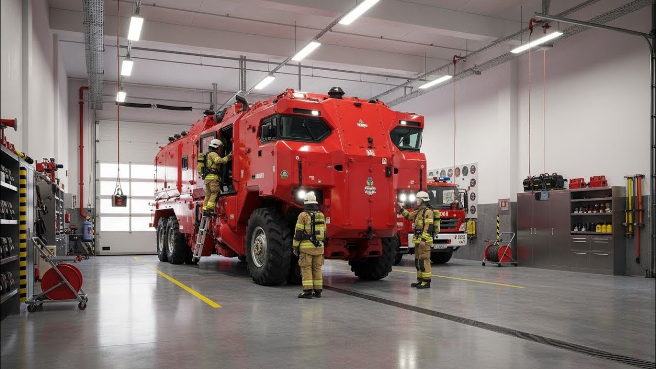 World’s Most Powerful Fire Truck – Oshkosh ARFF in Actio